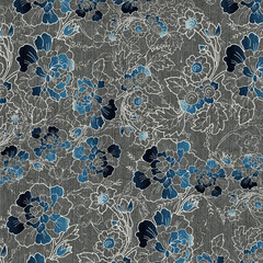 Floral seamless background for textile or book covers, manufacturing, wallpapers, print, gift wrap and scrapbooking.