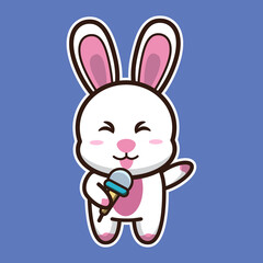 vector illustration of cute bunny