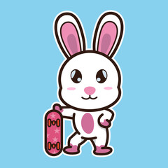 vector illustration of cute bunny