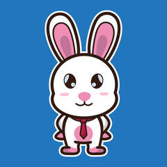 vector illustration of cute bunny