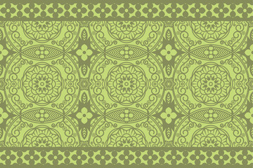 Geometric'floral seamless pattern for background, carpet, wallpaper, clothing, ..wrapping, batik, fabric and etc.