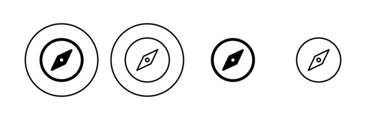 Compass icon set. arrow compass icon vector
