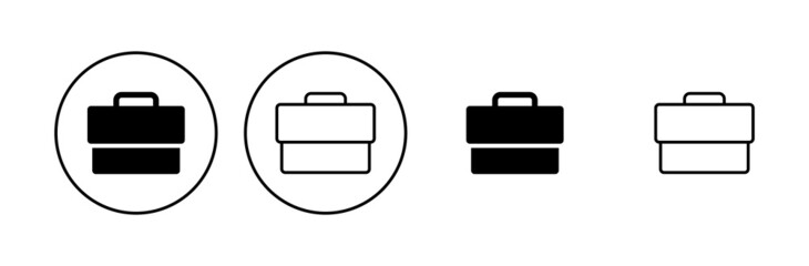 Briefcase icon set. suitcase icon. luggage symbol.