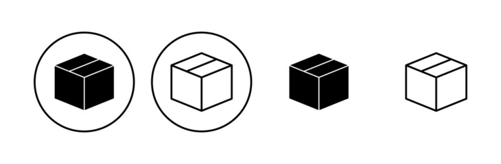 Box icon set. box vector icon, package, parcel