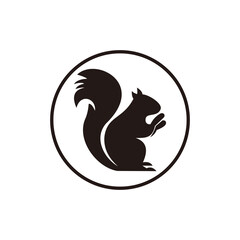 Squirrel icon vector logo template