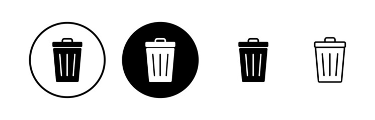 Trash icons set. trash can icon. Delete icon vector