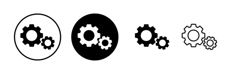 Setting Icons set. Setting vector icon. Cog Settings Icon Symbol. Gear