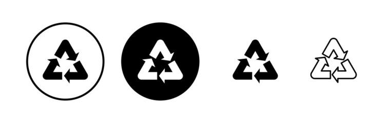 Recycle icons set vector. Recycle and some packaging sign. environment icon
