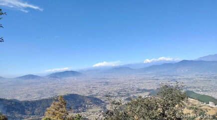 view of the mountains from top height