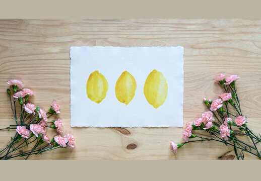 Watercolor Paper Mockup
