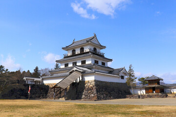 白石城　三階櫓天守閣と鐘楼　仙台藩片倉小十郎の居城　宮城県白石市