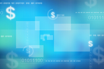 2d illustration futuristic business background graph concept