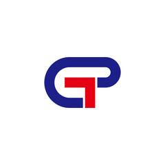 letter gp arrow up simple geometric logo vector