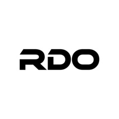 RDO letter logo design with white background in illustrator, vector logo modern alphabet font overlap style. calligraphy designs for logo, Poster, Invitation, etc.
