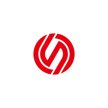 letter os circle motion simple geometric line logo vector