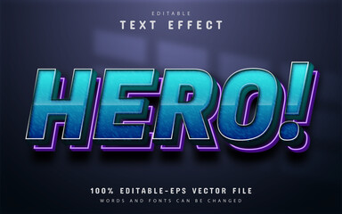 Hero text, blue gradient text effect