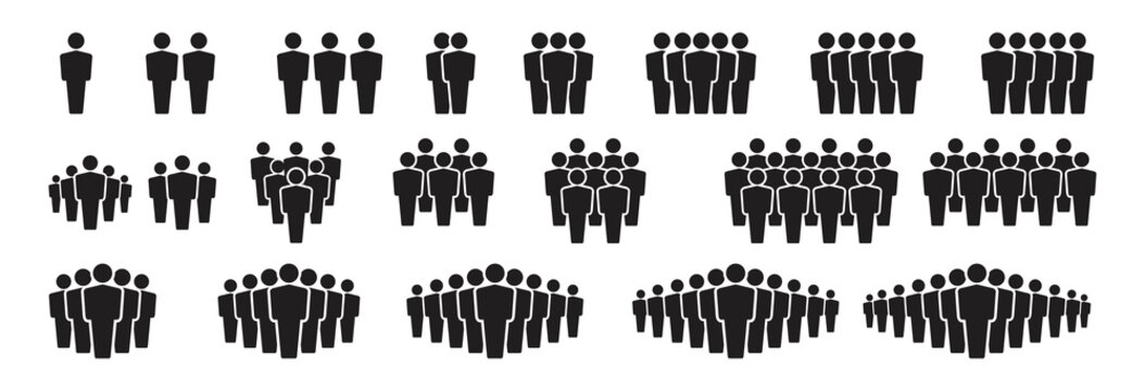 People team icons  group of people icons, people team vector illustration