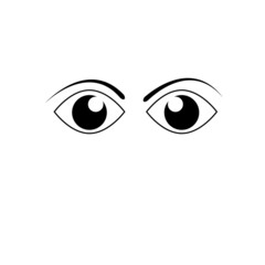 Black eye icon design illustration on white