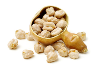 Chickpeas isolated on a white background