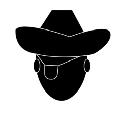 pirate hat, illustration on white background