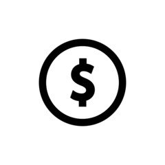 Icono de moneda. Concepto de dinero y economía. Ilustración vectorial