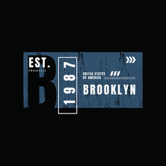 BROOKLYN illustration typography. perfect for t shirt design