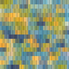 The Abstract Green, Blue And Orange Checkered Seamless Pattern Background