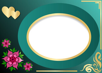 background with flowers and butterflies