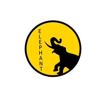Silhouette elephant logo