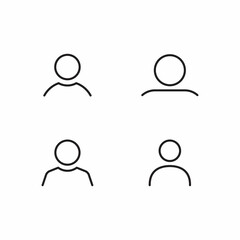 Default Avatar Profile Photo Icon Vector in Line Style