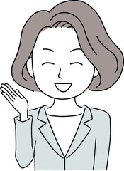 説明をするビジネスウーマン