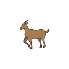 Goat hand drawn illustration design template isolated