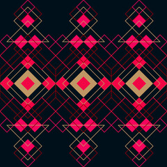 Pattern Name: "G5" The pattern is made up of geometric figures. Both square and triangle were blended out into a modern-looking native pattern. 