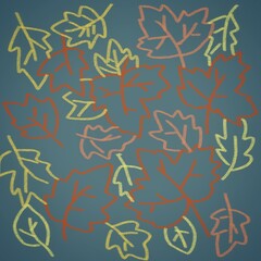 fall leaves seamless pattern