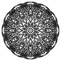 black and white circle