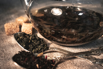 black tea in a glass