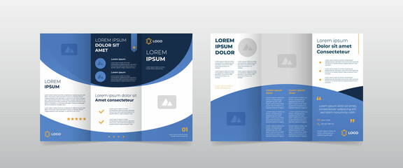 modern trifold business brochure template