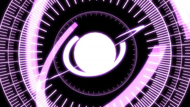 3D Arc Sphere Audio Reactive Equalizer Bold Purple VJ Loop Animation