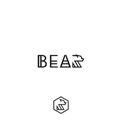 Bear logo design. simple clean, modern, unique animal logo inspiration