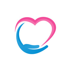 heart care logo template vector icon