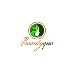 Hair and makeup logo design. vector icon illustration inspiration. woman face beauty