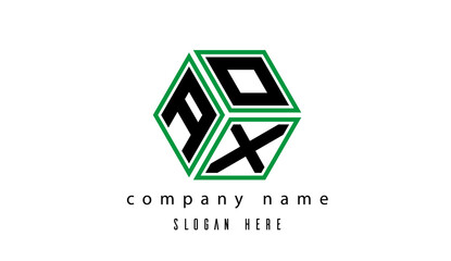 AOX polygon creative letter logo