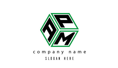APM polygon creative letter logo
