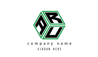 ARU polygon creative letter logo