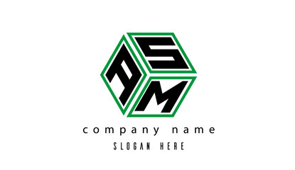 ASM polygon creative letter logo