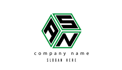 ASN polygon creative letter logo