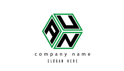 AUN polygon creative letter logo