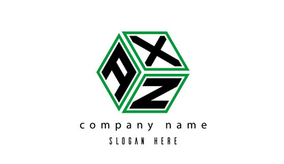 AXZ polygon creative letter logo