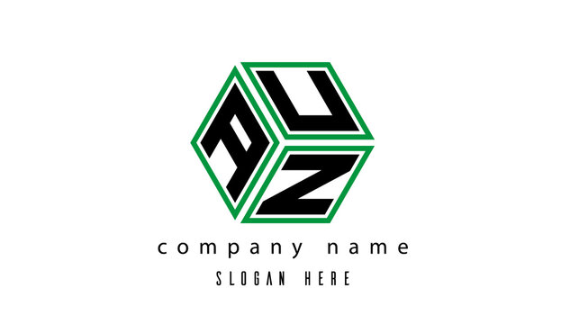 AUZ polygon creative letter logo