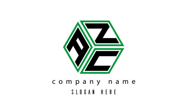 AZC polygon creative letter logo